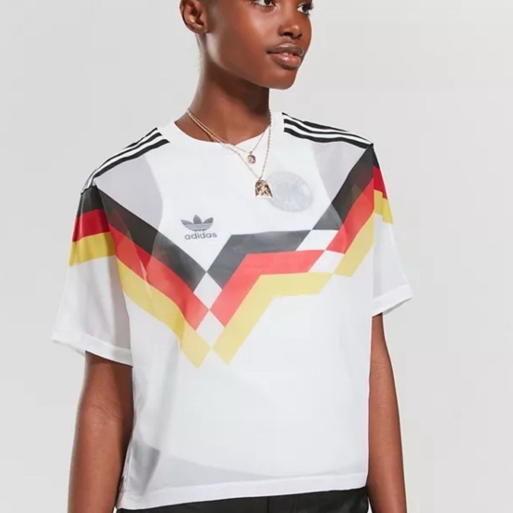 Adidas Originals Germany Football Association Layered Crop Top Womens XS NWT